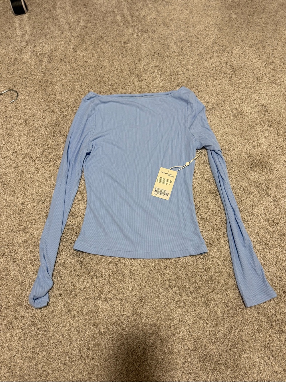 Monday Swimwear Monday Body Light Blue Long-Sleeve Boatneck Top